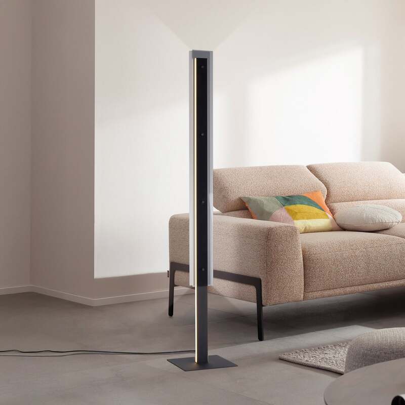 Schöner Wohnen Stehlampe Lena LED dimmbar Lampe Leuchte schwarz 140cm Höhe - 4043689018238