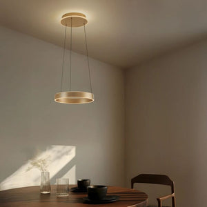B-Ware Lucande LED Pendant Light Tindra, Ø 40 Cm, Gold, Dimmable