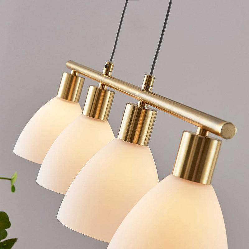 Lindby Hängelampe Hängeleuchte Simeon LED Pendelleuchte dimmbar messingfarben - 4251096505870