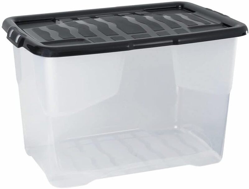 Cristalray Strata Curve Aufbewahrungsbox mit schwarzem Deckel 65 Liter - 5021711059113