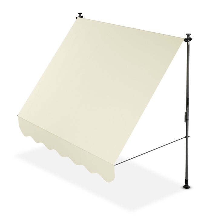 Klemmmarkise Kapstadt Sonnenschutz Handkurbel UV-beständig 200x120cm beige - 4262437183695