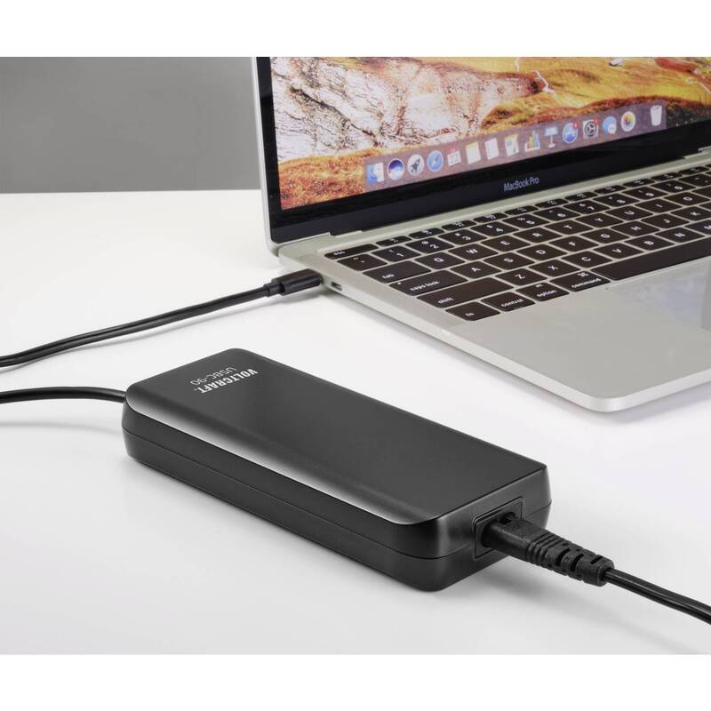 Voltcraft USB Ladegerät USBC-90 90W 5V 20V 4.5A USB Power Delivery 2 Ausgänge - 4064161198934