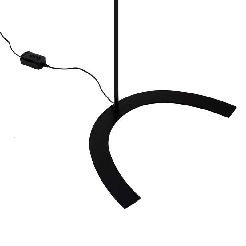 Lindby Stehleuchte Bogenleuchte Danua LED dimmbar schwarz 200cm Metall Lampe - 6291106556582