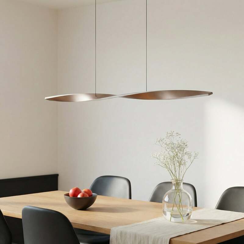 Hängeleuchte Pendelleuchte Lindby LED Lampe schwarz braun Metall 100 cm - 4255830903540