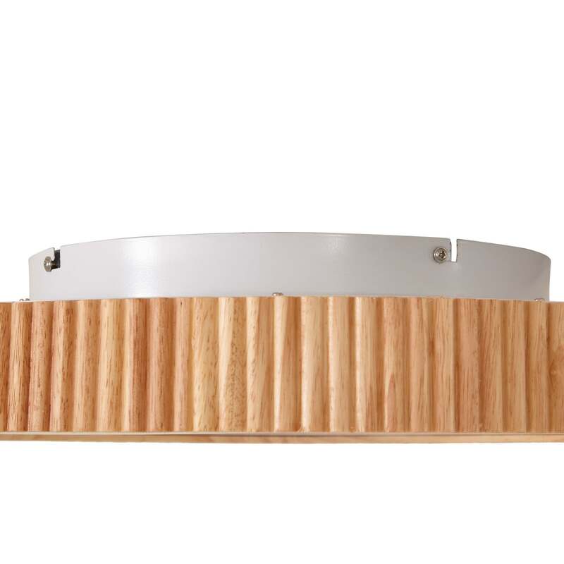 Lindby LED-Deckenleuchte Velua 50 cm dimmbar CCT Holz weiß 3600 lm - 4255830903649