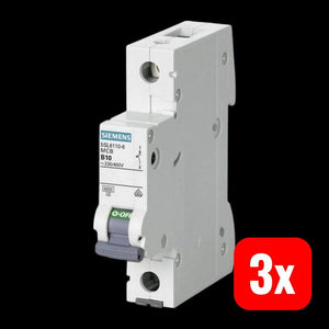B-Ware Siemens Leitungsschutzschalter 1polig 10A 230/400V C Sicherungsautomat 6kA