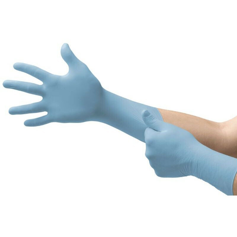 Ansell Einweg Nitrilhandschuhe TouchNTuff 92-665 M blau chemikalienresistent - 0076490485085