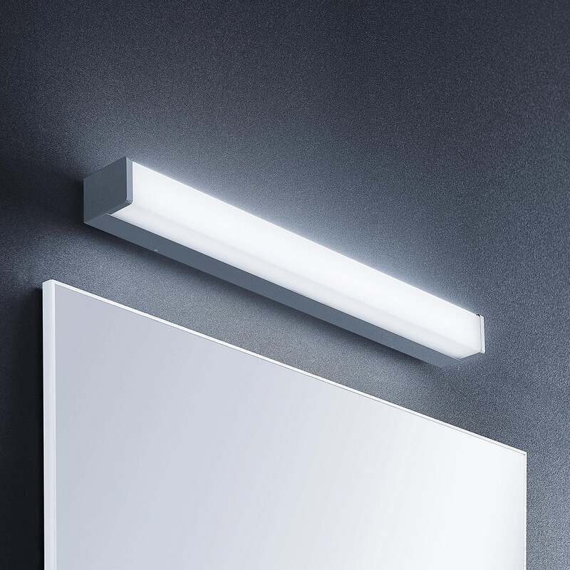 Lindby Klea LED-Badezimmerleuchte 60 cm weiß Chrom Spiegelleuchte Badlampe La233 - 4251096580501