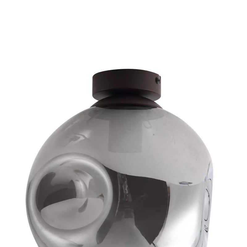 Lindby Deckenlampe Valentina rauchgrau rund Ø 25 cm dimmbar E27 - 4251911774771