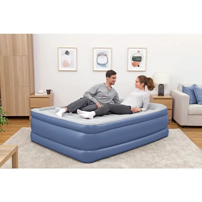 61cm Bestway Air Mattress Queen Inflatable Bed Airbed Blue - 06941607329771