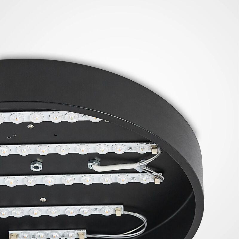 Lindby Deckenleuchte Deckenlampe Milada LED Lampe dimmbar schwarz Ø40cm - 4251096589931