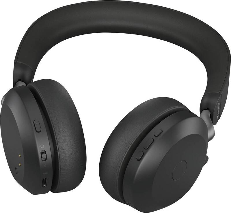 Jabra Evolve2 75 Telefon On Ear Headset Bluetooth kabelgebunden Stereo Schwarz - 5706991024388