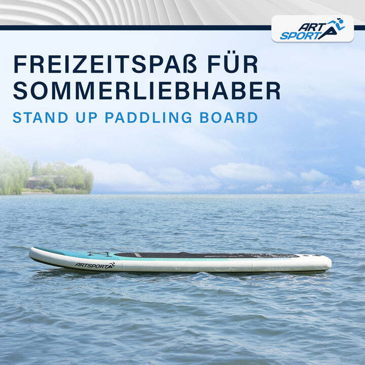 Stand Up Paddling Board Blue Wave SUP Board Komplett Set Zubehör blau Aufblasbar - 4260565524854
