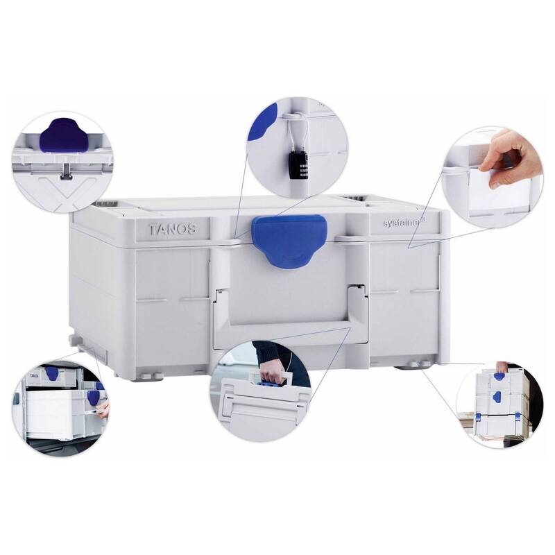 Tanos Transportkiste Werkzeugkiste Systainer³ S 147 ABS Kunststoff Lichtgrau - 4063104011309