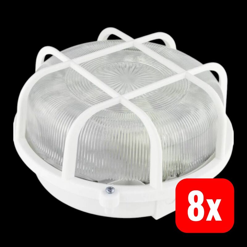REV Feuchtraumleuchte Rund 7W LED E27 warmweiß IP44 Badezimmerleuchte 200mm - 4006341717931