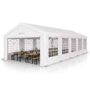 B-Ware Festzelt Partyzelt Gala Pavillon 4x10m für Gartenfeiern wasserdicht UV-Schutz