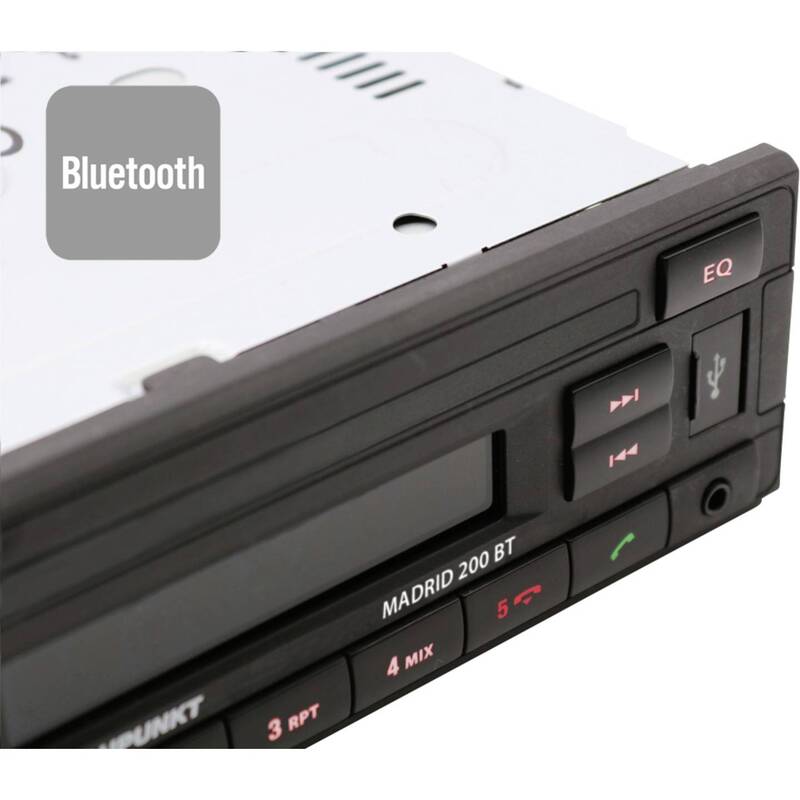 Blaupunkt Madrid 200 BT Autoradio mit Bluetooth Freisprecheinrichtung USB - 4260499852320