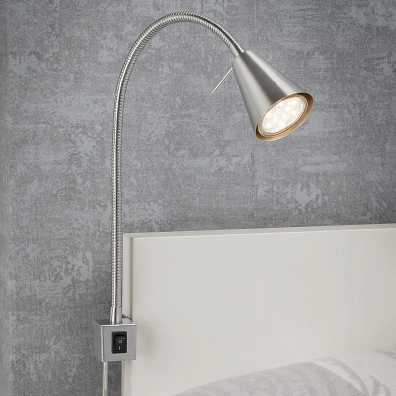 Briloner LED Wandleuchte Wandlampe Tuso Flexarm Nickel matt Leselampe - 4002707347132