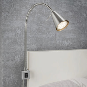 B-Ware Briloner LED Wandleuchte Wandlampe Tuso Flexarm Nickel matt Leselampe