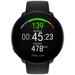 B-Ware Polar Pulsuhr Fitnessuhr Unite Schwarz Silikon Sportuhr mit Sensor wasserdicht