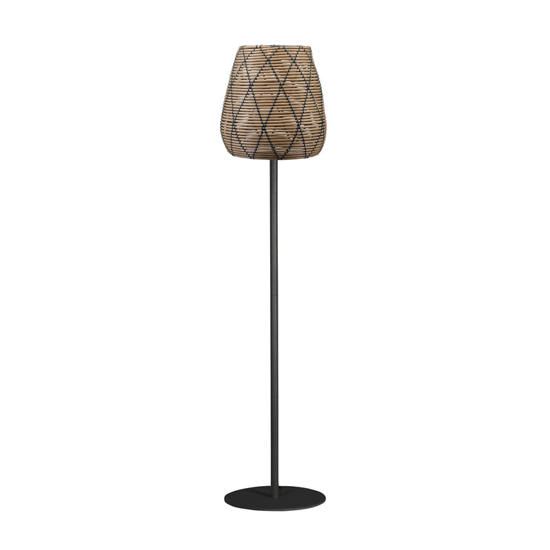 PR Home Terrassenlampe Agnar Lollo LED Gartenlampe Rattanoptik grau 154cm - 7330976138883