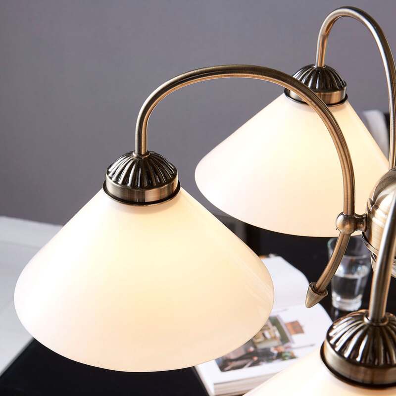 Lindby Pendelleuchte Hängeleuchte Otis LED Lampe dimmbar 5-flammig weiß Ø 68 cm - 4251096525076