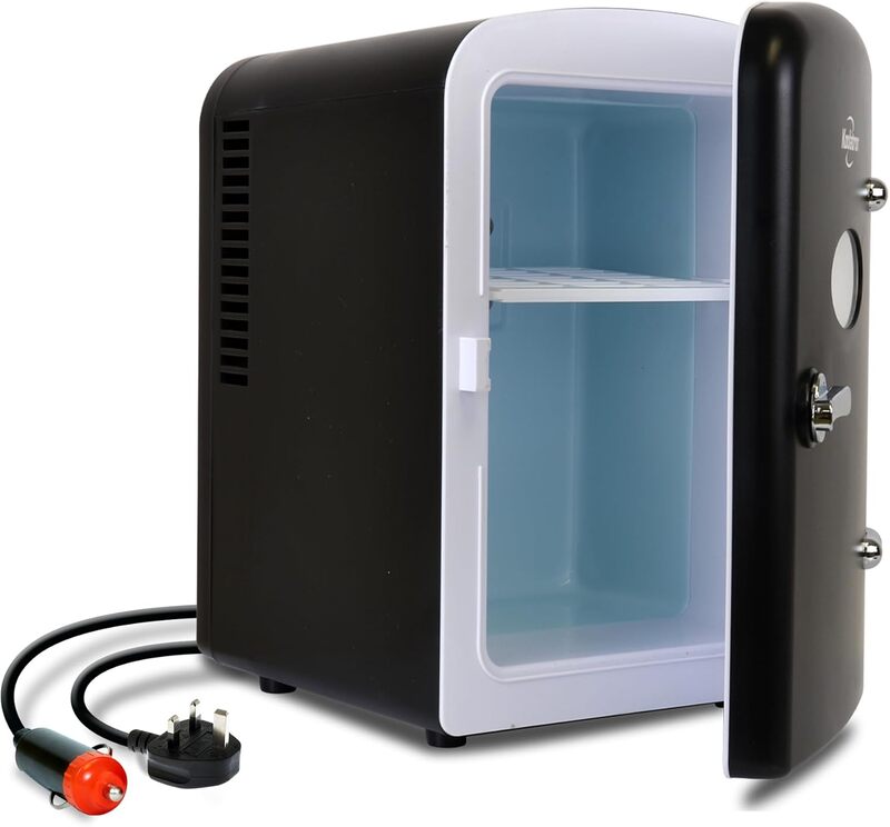Koolatron Mini Kühlschrank 4L Schwarz für Kosmetik Getränke Büro Auto - 59586710001
