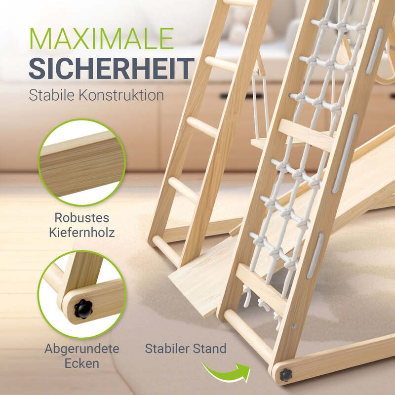 Klettergerüst Indoor für Kinder Maxi Spielgerüst Motorik Kreativität Zubehör - 4262437183282