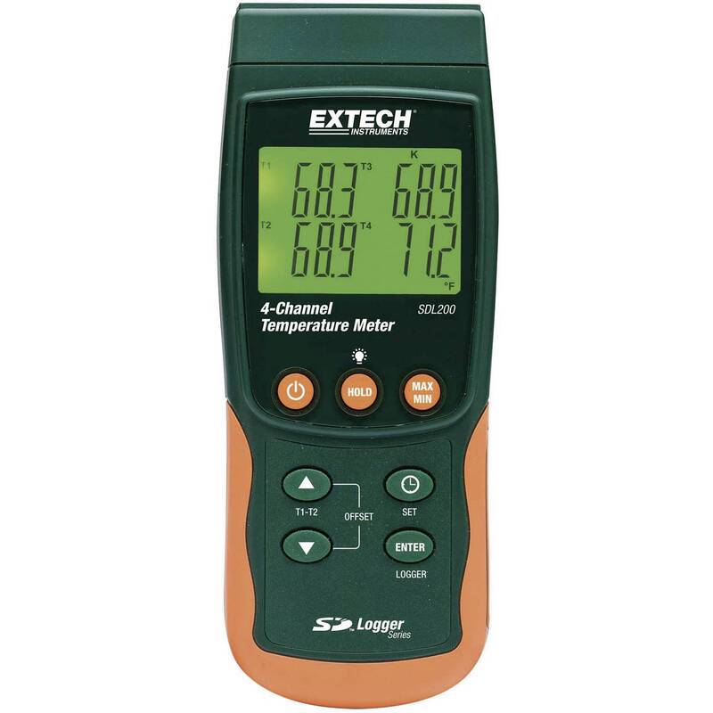 Extech SDL200 Temperatur-Messgerät -199 bis +1700 °C Fühler-Typ Messgerät Gerät - 0793950432105