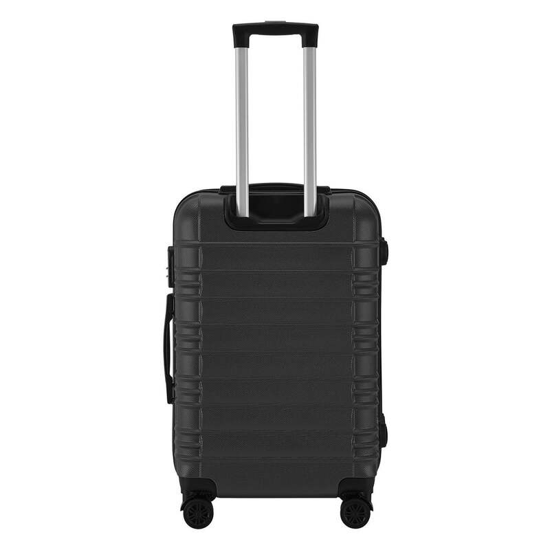 Hartschalen Kofferset Rom 3-teilig ABS-Kunststoff Koffer Set Schwarz 360° Rollen - 4262437184968