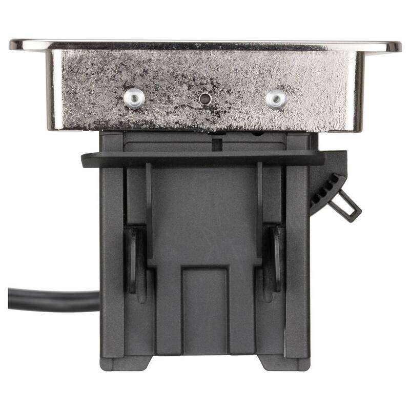 Brennenstuhl Tischsteckdose 3fach Silber Schwarz mit USB 2m Kabel 1396200113 - 4007123656660