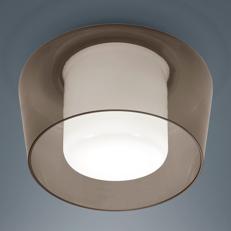 Helestra Deckenleuchte Lampe Glas Metall Canio amber E27 LED Leuchte 26cm IP30 - 4022671103640