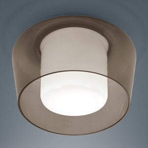 B-Ware Helestra Deckenleuchte Lampe Glas Metall Canio amber E27 LED Leuchte 26cm IP30