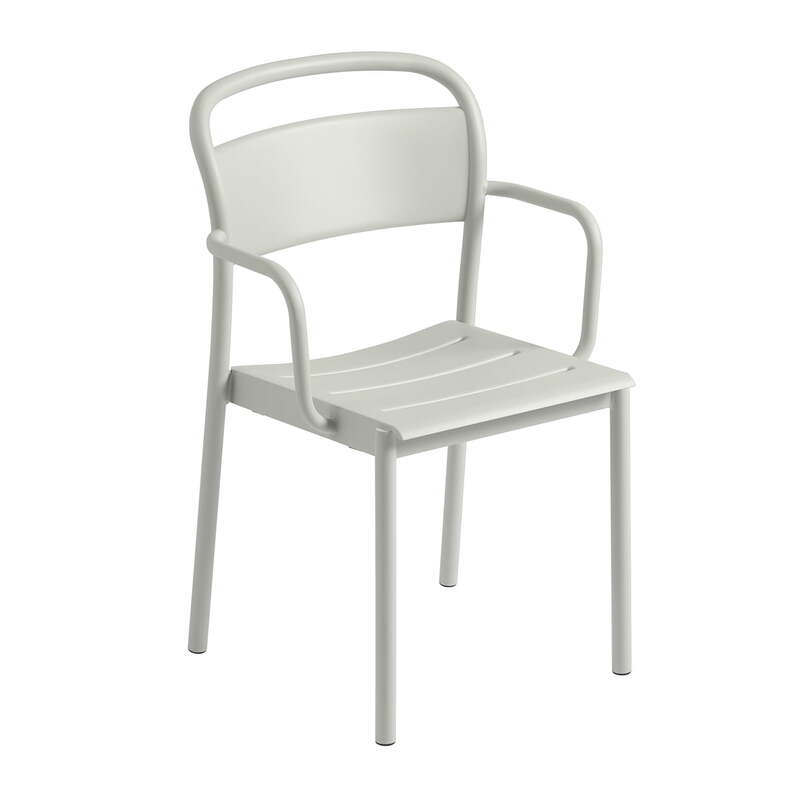 Muuto - Linear Steel Armchair Outdoor grau Stuhl Möbel Sitzmöbel SIEHE TEXT/FOTO - 5713295984324