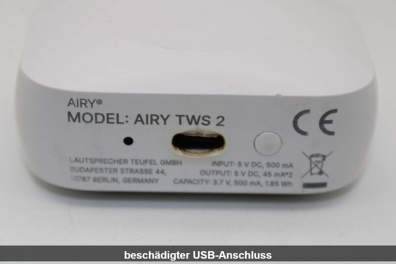Teufel Kopfhörer AIRY TWS 2 Bluetooth In-Ear Headset Noise Cancelling weiß 9h - 4048945587633