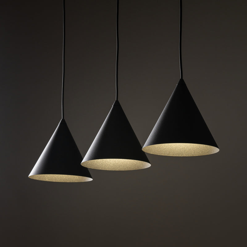 TK Lighting Hängeleuchte Cono 3-flammig LED Pendelleuchte dimmbar schwarz 86x19 - 5906135100682