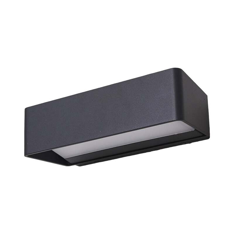 Lucande Außenwandleuchte Midvig LED Gartenlampe anthrazit IP65 25cm 11W 1000lm - 4251096527612