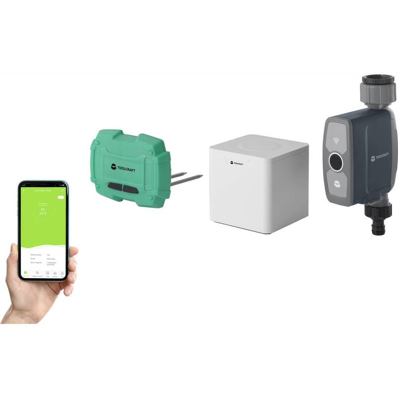 Toolcraft Bewässerungssteuerung smart Gartenbewässerung Tuya 1-719min täglich - 4064161187631
