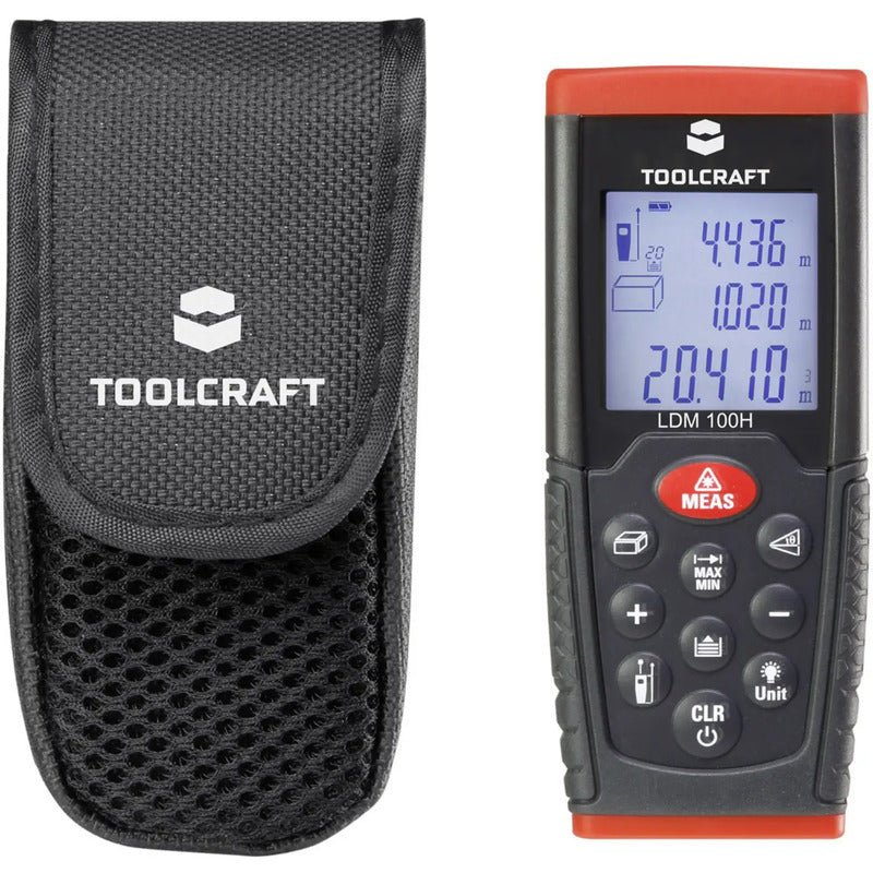 TOOLCRAFT LDM100H Laser-Distanzmesser 0.05-100m ±1.5mm IP54 Funktionen: Fläch... - 4016139147604