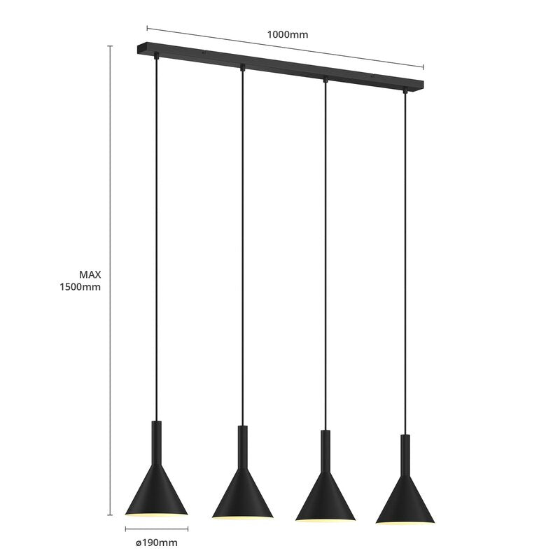 Arcchio Tadej Pendelleuchte Hängeleuchte Lampe Leuchte 4-flammig LED Deckenlampe - 4251096576306
