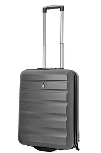 Aerolite Hartschalenkoffer 55x40x20cm Reisekoffer Handgepäck TSA Schloss schwarz - 5038230135075