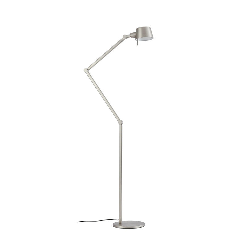 Lucande Stehleuchte Standleuchte Silka Nickel Metall Verstellbar E27 216 cm - 4255830904851