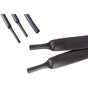 B-Ware Hongshang Schrumpfschlauch ohne Kleber schwarz 3:1 Schrumpfrate 1.22m 160x50mm