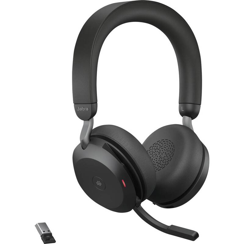 Jabra On Ear Headset Evolve2 75 Bluetooth Noise Cancelling Mikrofon Schwarz 36h - 5706991024302