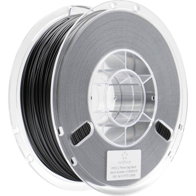 RENKFORCE Filament Druckmaterial PETG Schwarz Spule 3D Drucker 1 Kg 2 STÜCK - 4064161177212