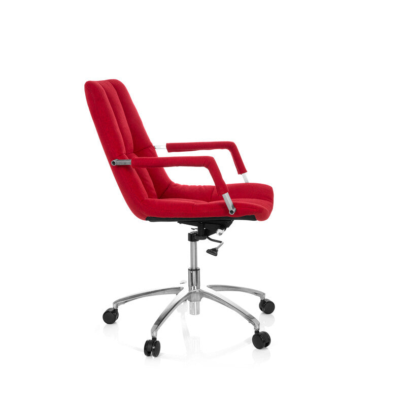 hjh OFFICE Bürostuhl Drehstuhl SARANTO Stoff rot Stuhl Möbel Sessel Sitzmöbel - 4251084658335