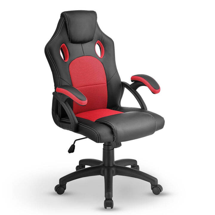 Racing Schreibtischstuhl Montreal ergonomisch gepolstert Rot höhenverstellbar - 4260304763186
