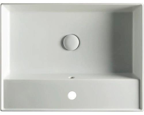 Jungborn Waschtisch Waschbecken QUATTRO 61 x 46 cm Badezimmer Weiß Glänzend - 4306517903466