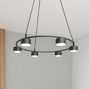 B-Ware EMIBIG LIGHTING Hängeleuchte Starlit Lampe 6-flg. Ø64cm schwarz Metall GX53