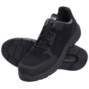 B-Ware uvex 1 Halbschuhe Sicherheitsschuhe Sport schwarz Mikrovelours S3 W11 Größe 47